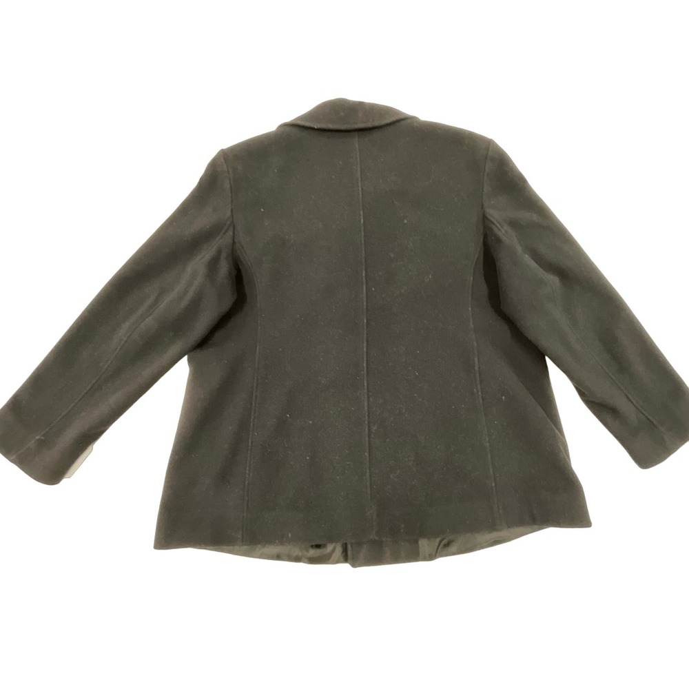 Women's Size 2X Croft & Barrow Lined Pea Coat/Jacket Black Double Breasted - Picture 3 of 8
